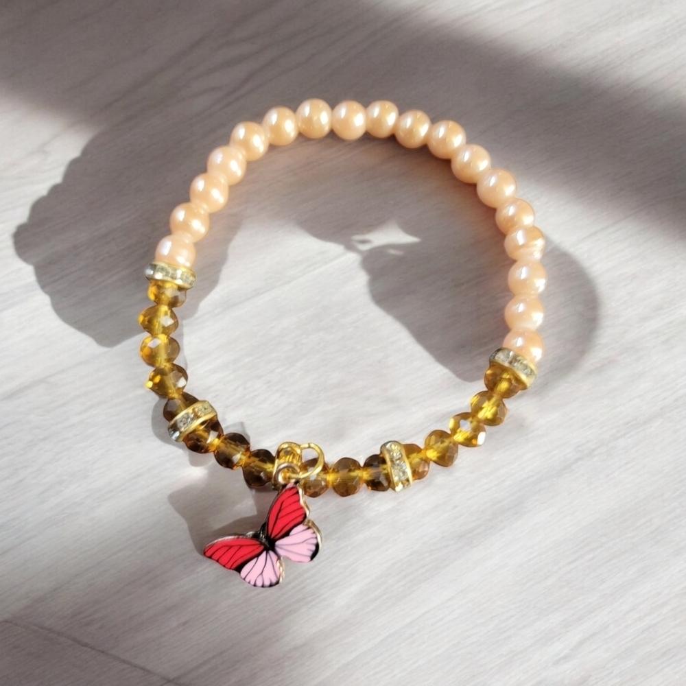 Rose Pearl butterfly bracelet